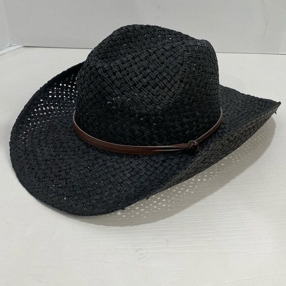 Simplicity Black and Brown Cowboy Hat Classic Western Style - Picture 1 of 8